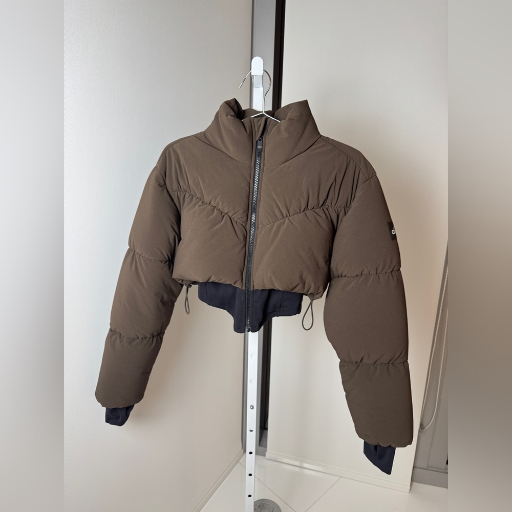 ALO Yoga Brown and Black Puffer Jacket